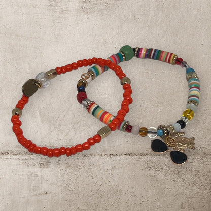 Eclectic Summer Stretch Bracelet Set | Island Spirit Handmade Jewelry - Distinct Designs
