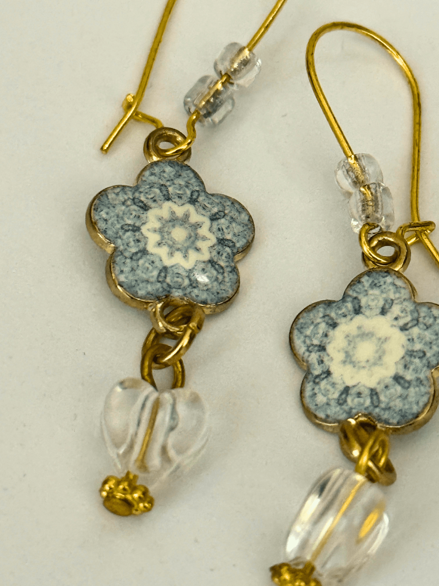 Flower Charms Vintage Inspired Earrings | Boho Chic Handmade Jewelry - Distinct Designs