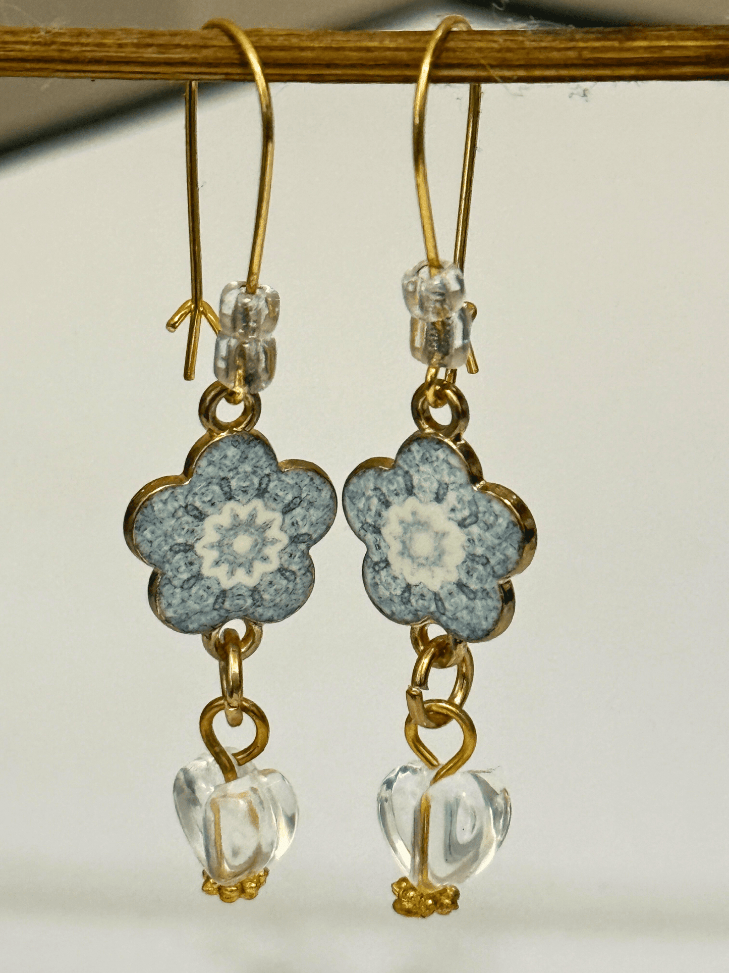 Flower Charms Vintage Inspired Earrings | Boho Chic Handmade Jewelry - Distinct Designs