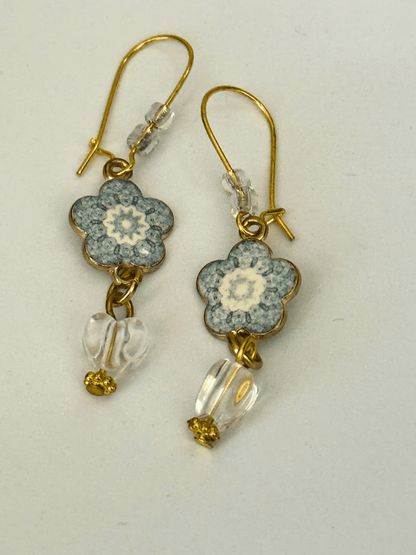 Flower Charms Vintage Inspired Earrings | Boho Chic Handmade Jewelry - Distinct Designs
