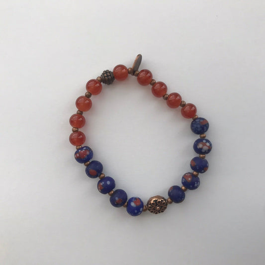 Glass Beaded Bracelet | Boho Chic Handmade Jewelry - Distinct Designs
