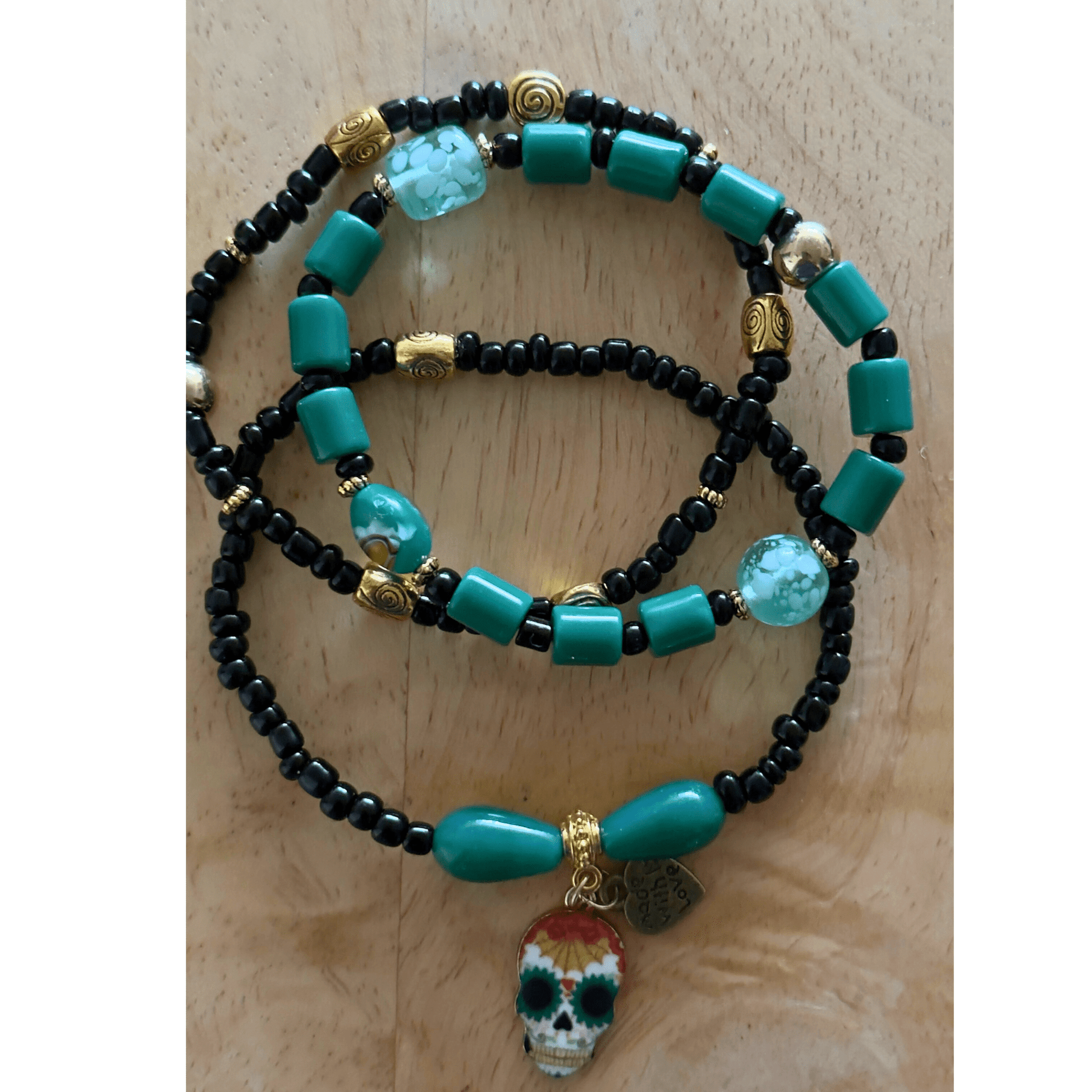 Glass Beaded Charm Bracelets | Witchy Glow Handmade Jewelry - Distinct Designs
