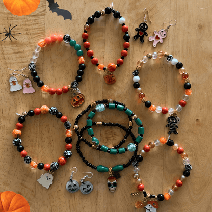 Glass Beaded Charm Bracelets | Witchy Glow Handmade Jewelry - Distinct Designs