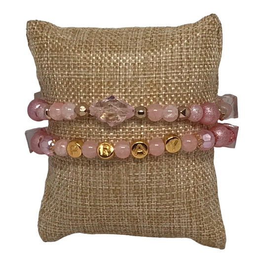 Glass Beads Bracelet Set | Classic Elegance Handmade Jewelry - Distinct Designs