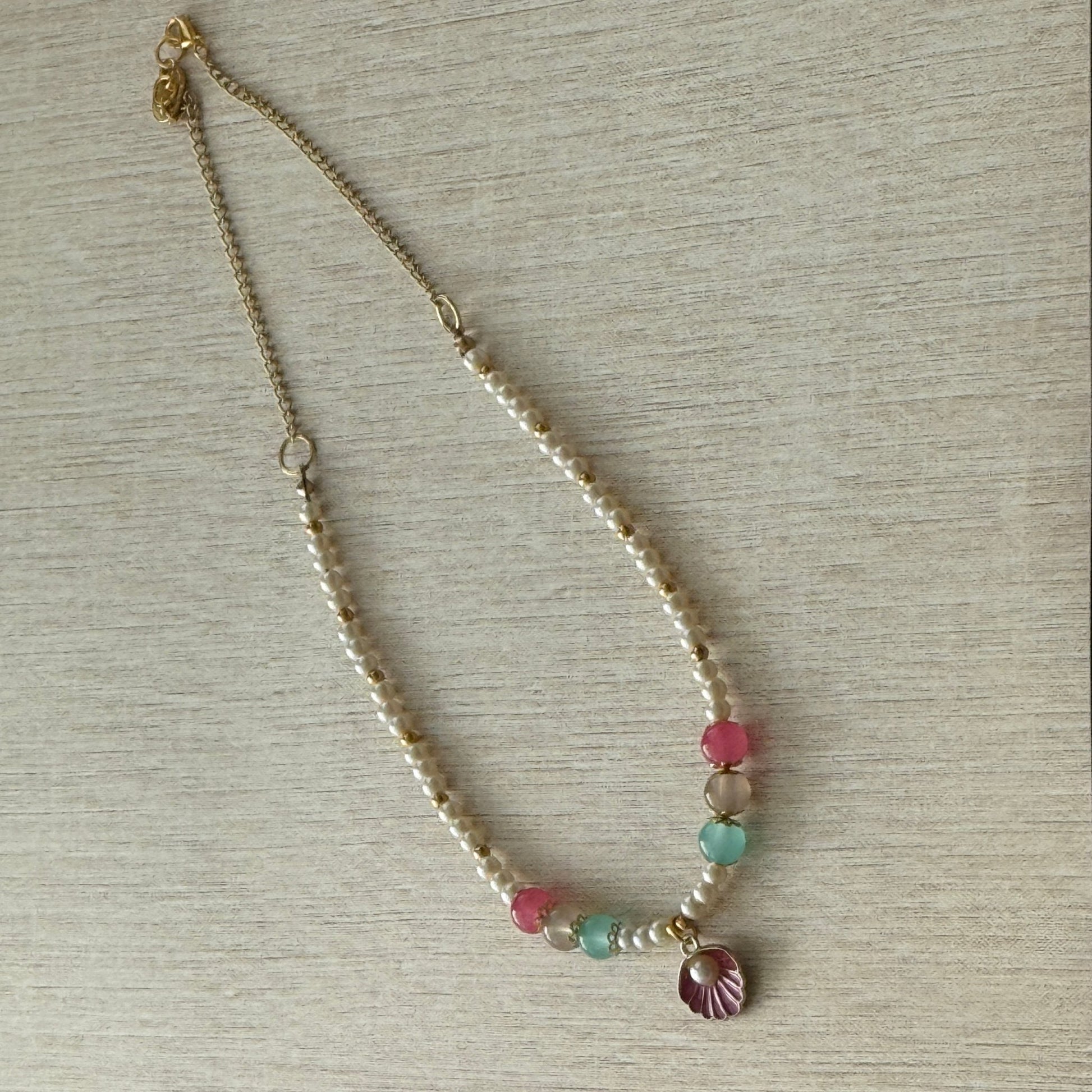 Glass Beads Necklace |Beachy Tropical Coastal Jewelry - Distinct Designs