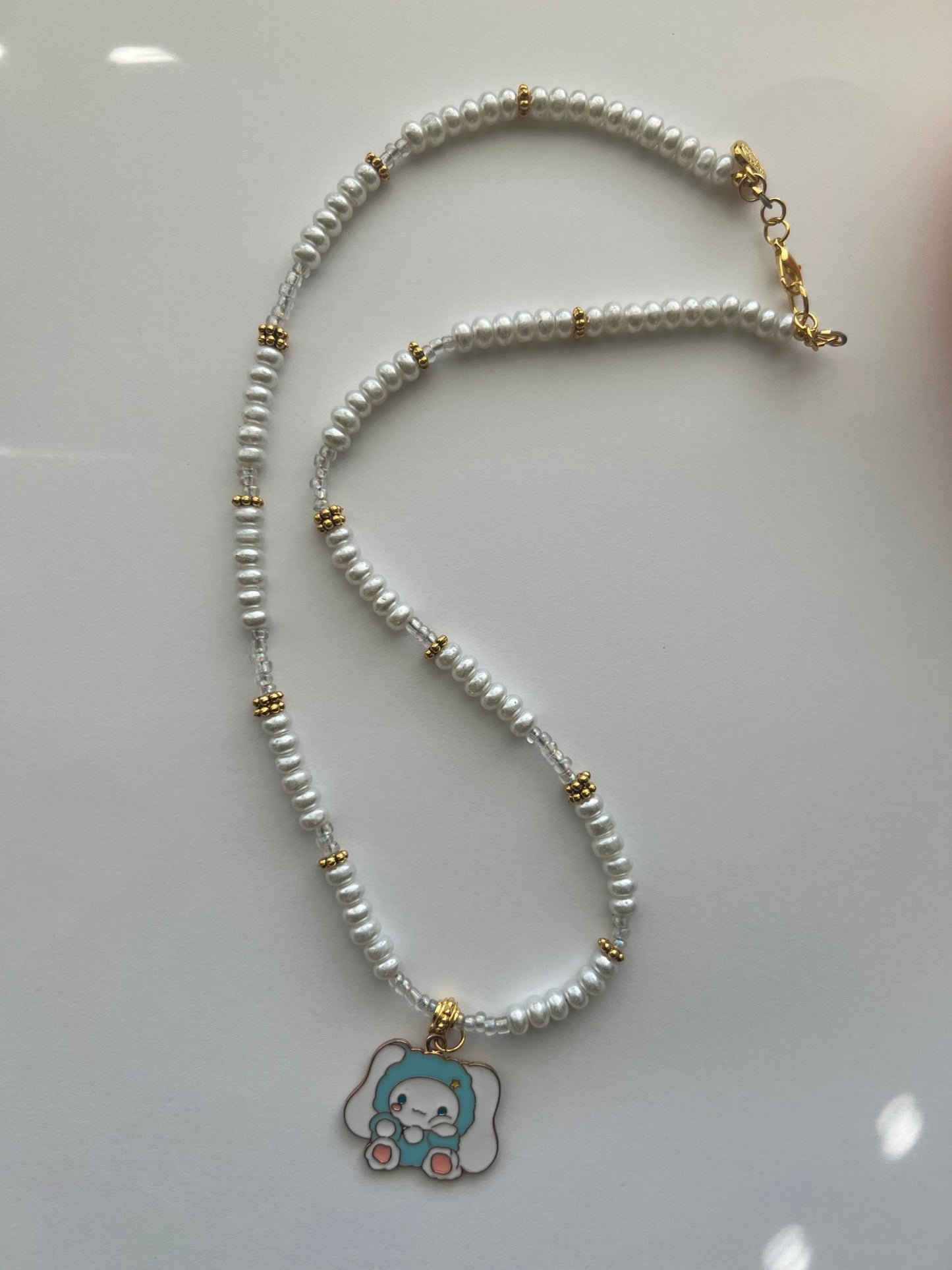 Glass Pearl Beaded Necklace | Handmade Kawaii Jewelry - Distinct Designs