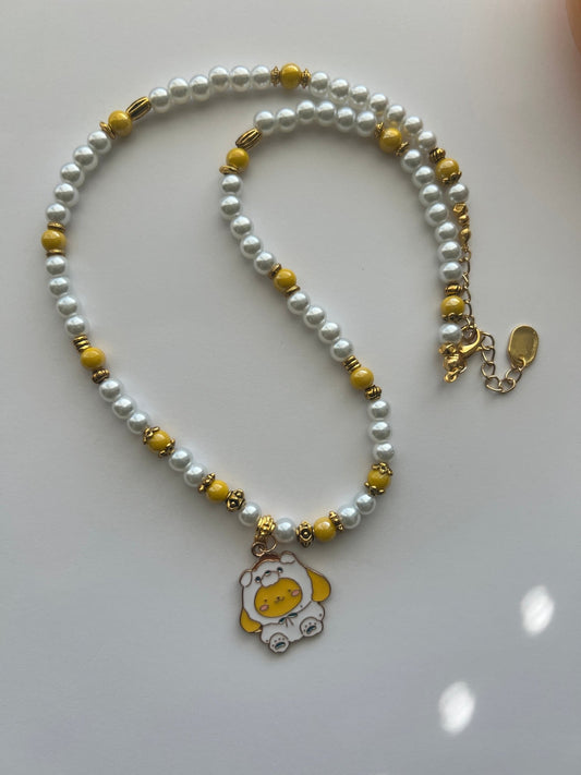 Glass Pearls Beaded Necklace | Handmade Kawaii Jewelry - Distinct Designs