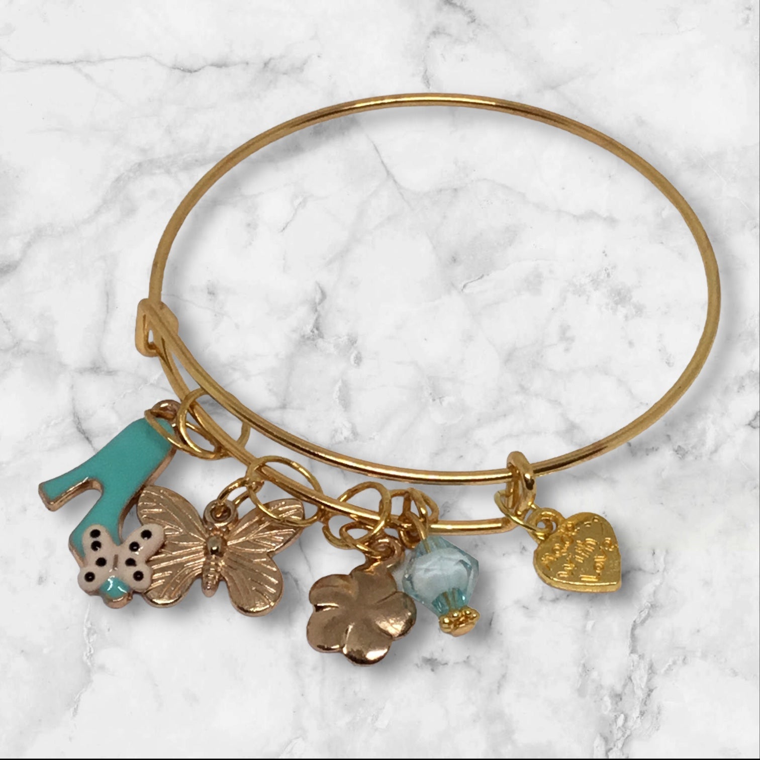 Fragile | Bracelet Set With Stretch and Adjustable Charm Bangle