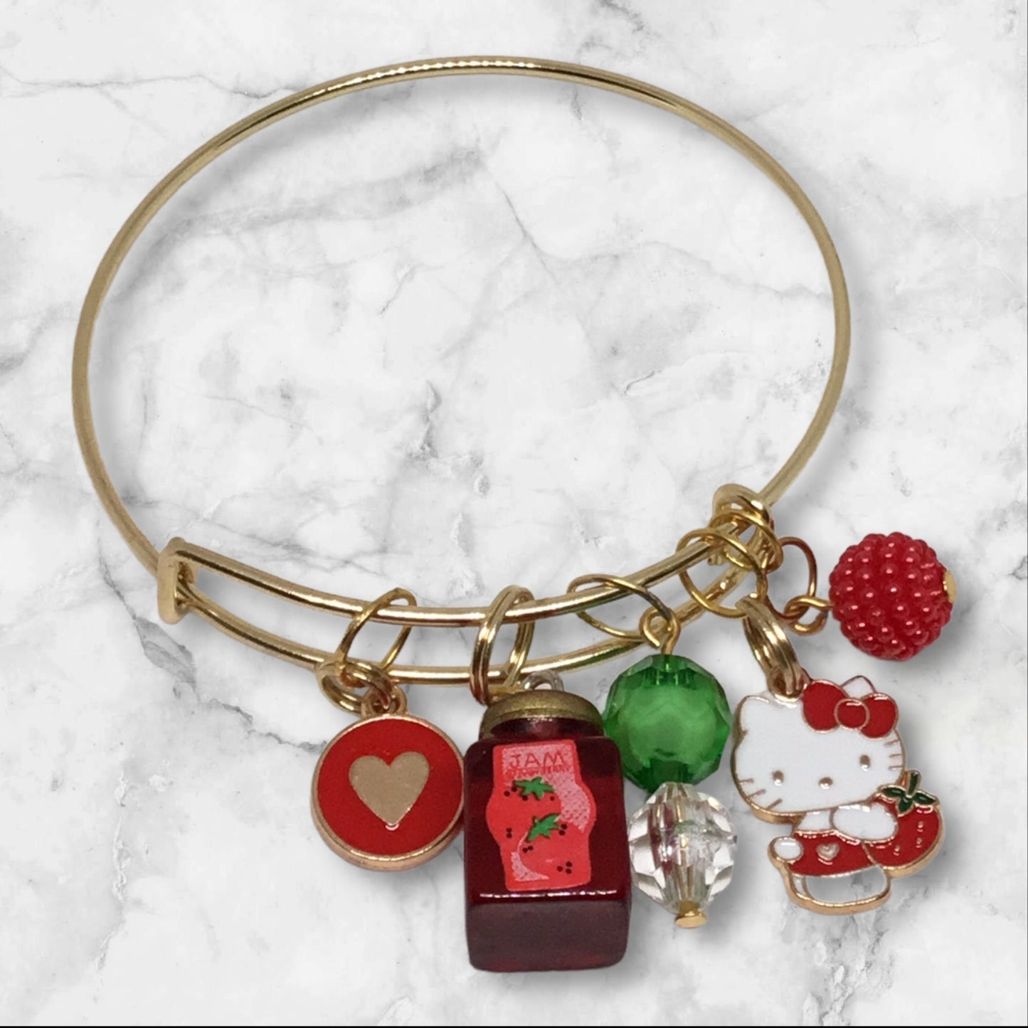 Jam Hello Kitty Stretch and Charm Bangle Unique Bracelet Set