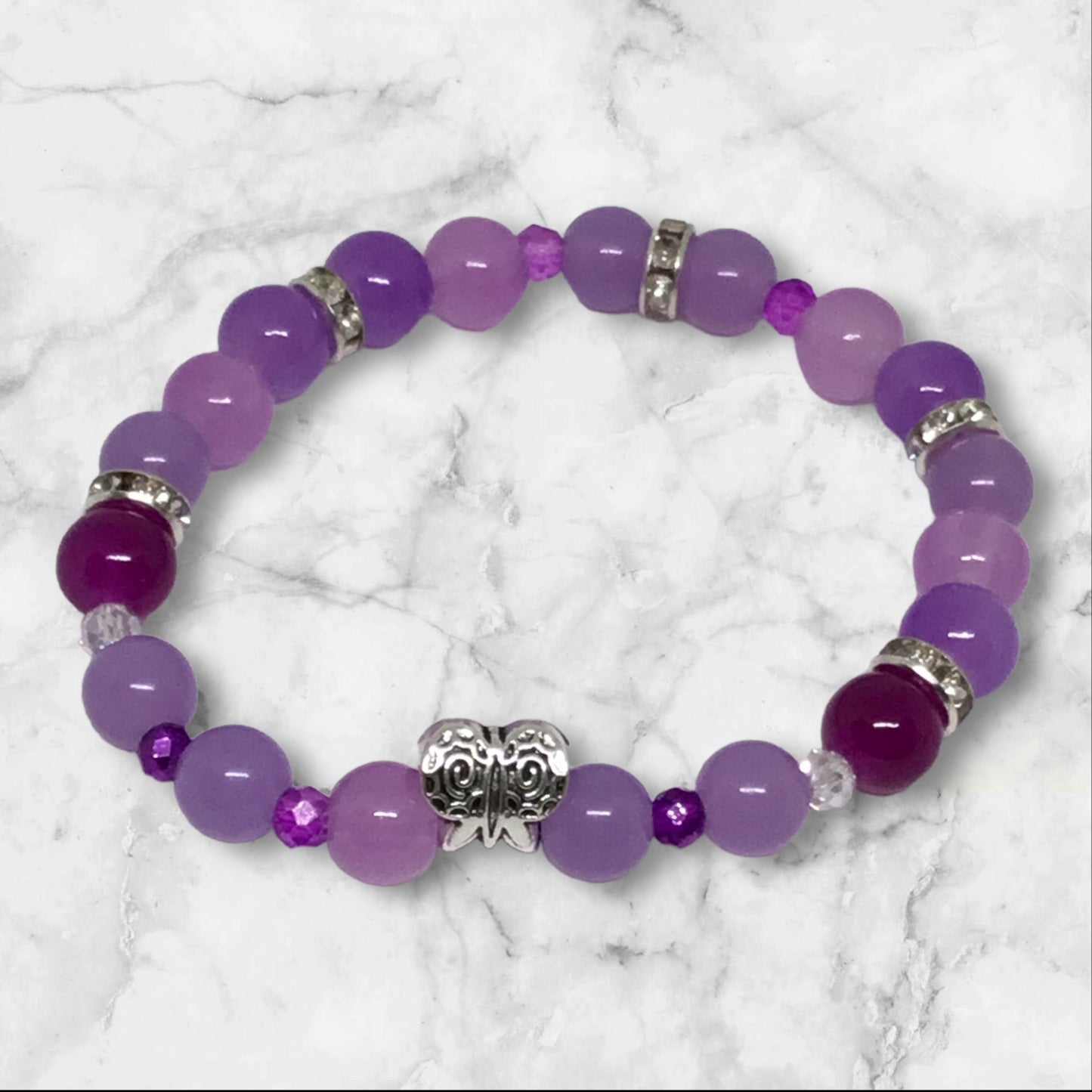 Verbena | Purple Stretch and Bangle Charm Bracelets