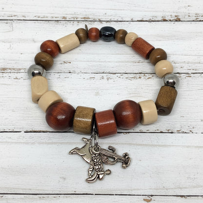 Wooden | Western Inspired Wooden Beads Bracelet - Distinct Designs