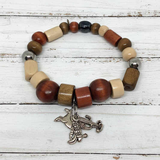 Wooden | Western Inspired Wooden Beads Bracelet - Distinct Designs