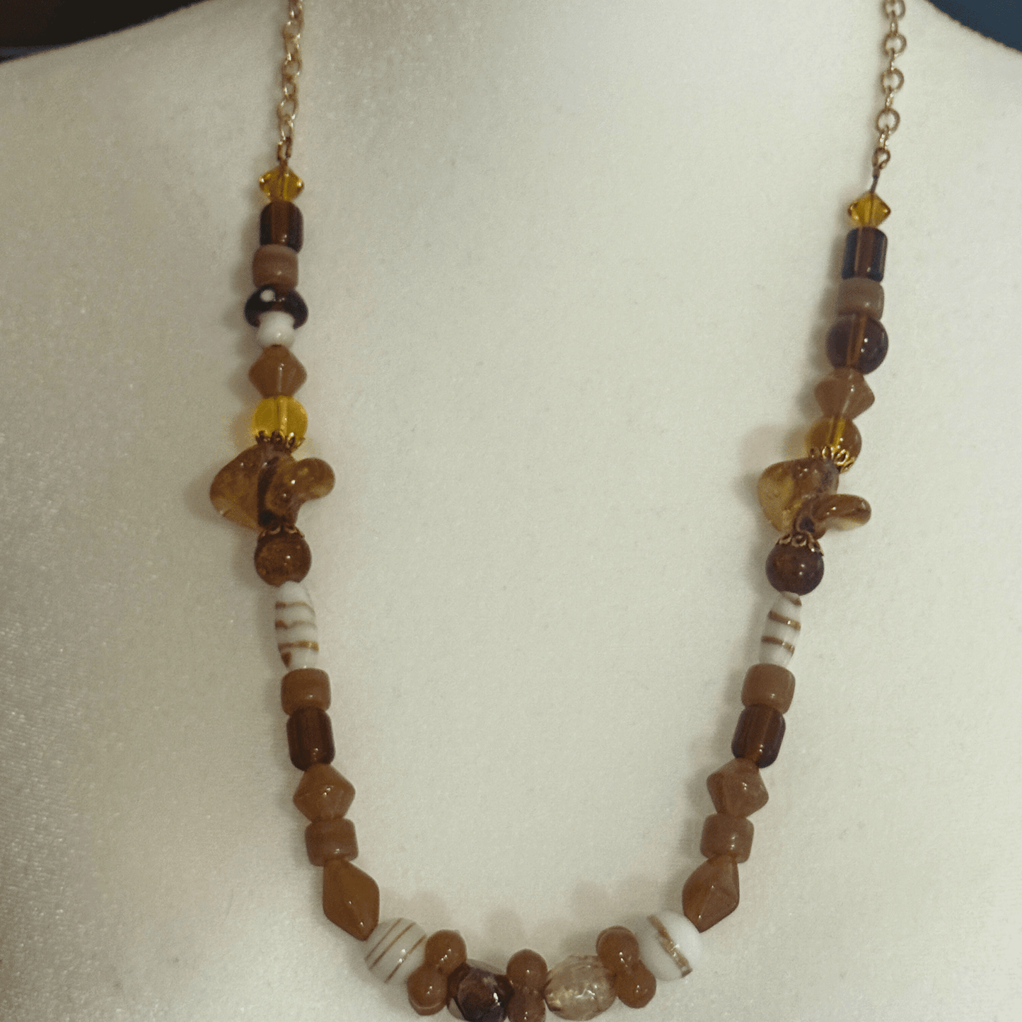 Lampwork Glass Beaded Necklace | Woodland Handmade Jewelry - Distinct Designs
