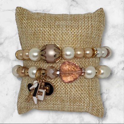 Golden Pearls Classy Bracelet Set - Distinct Designs