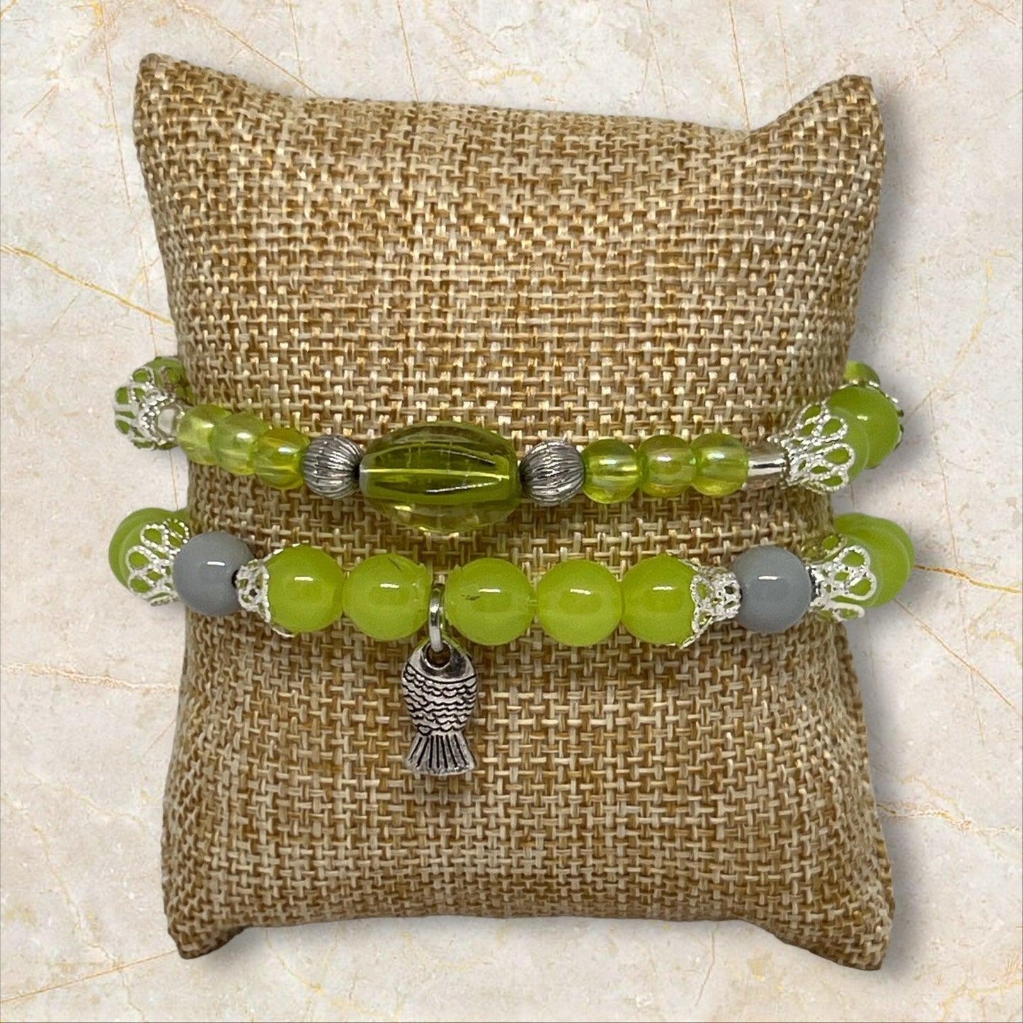 Mixed Media Beaded Bracelet Set | Coastal Landing Handmade Jewelry - Distinct Designs
