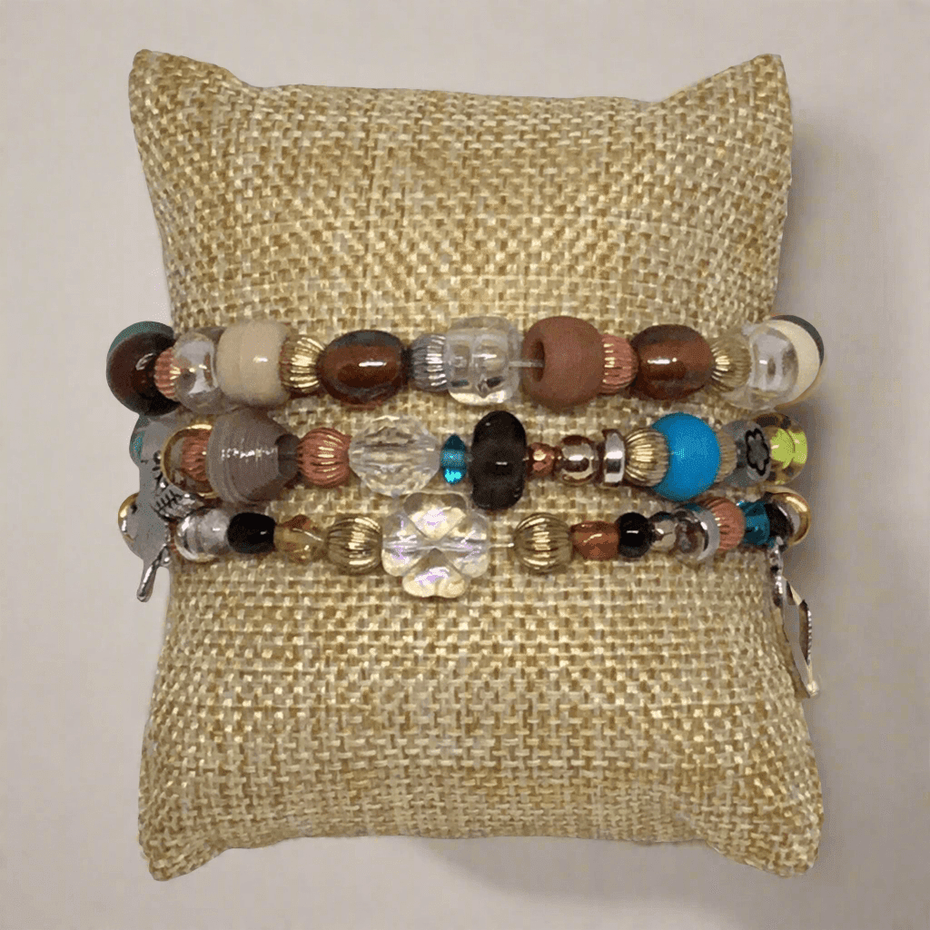 Mixed Media Beaded Bracelet Set | Color Friendship Handmade Jewelry - Distinct Designs