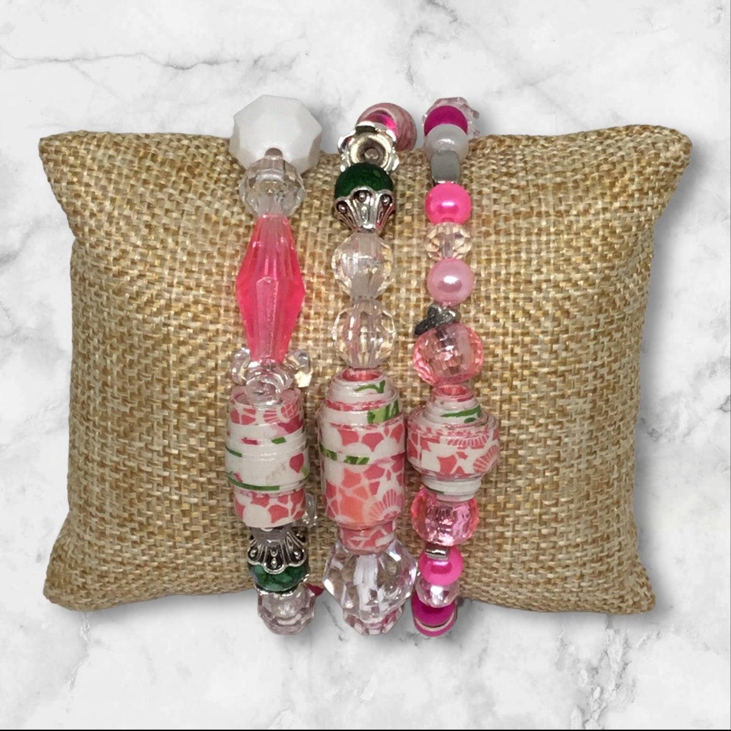 Mixed Media Beaded Bracelet Set | Colorful Friendship Handmade Jewelry - Distinct Designs