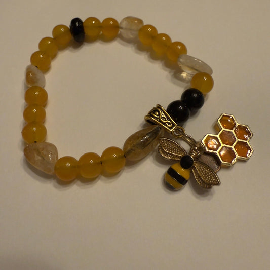 Natural Gemstone Beaded Stretch Bracelet | Nature - Inspired Handmade Jewelry - Distinct Designs