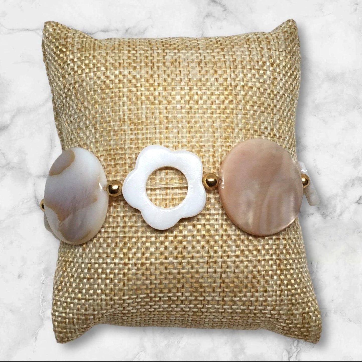 Natural Shell Beads Bracelet | Coastal Landing Handmade Jewelry - Distinct Designs