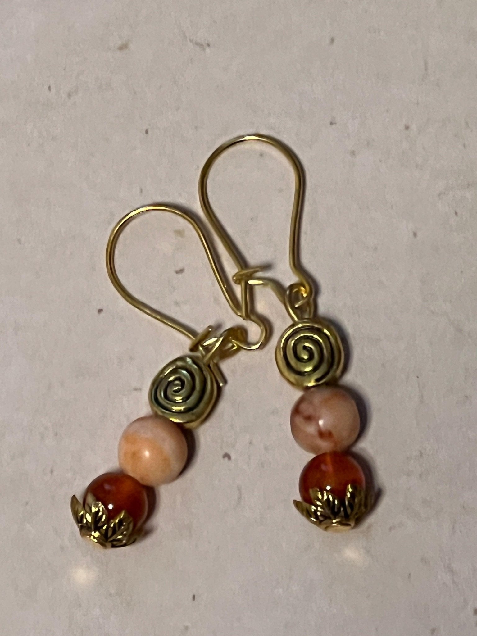 Natural Stone Dangle Earrings | Nature - Inspired Elegance Handmade Jewelry - Distinct Designs