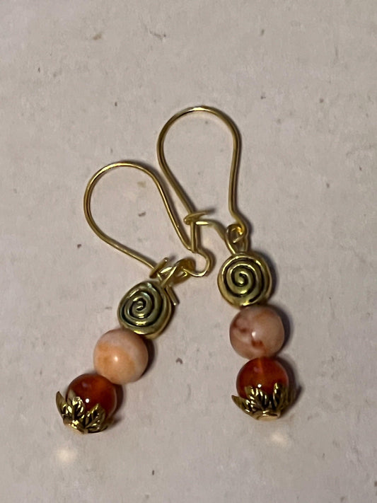 Natural Stone Dangle Earrings | Nature - Inspired Elegance Handmade Jewelry - Distinct Designs