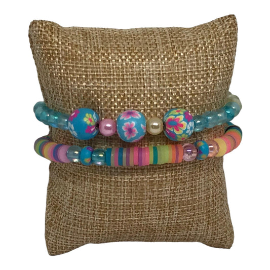 Pastel Clay Beaded Friendship Bracelet Set | Boho Chic Handmade Jewelry - Distinct Designs