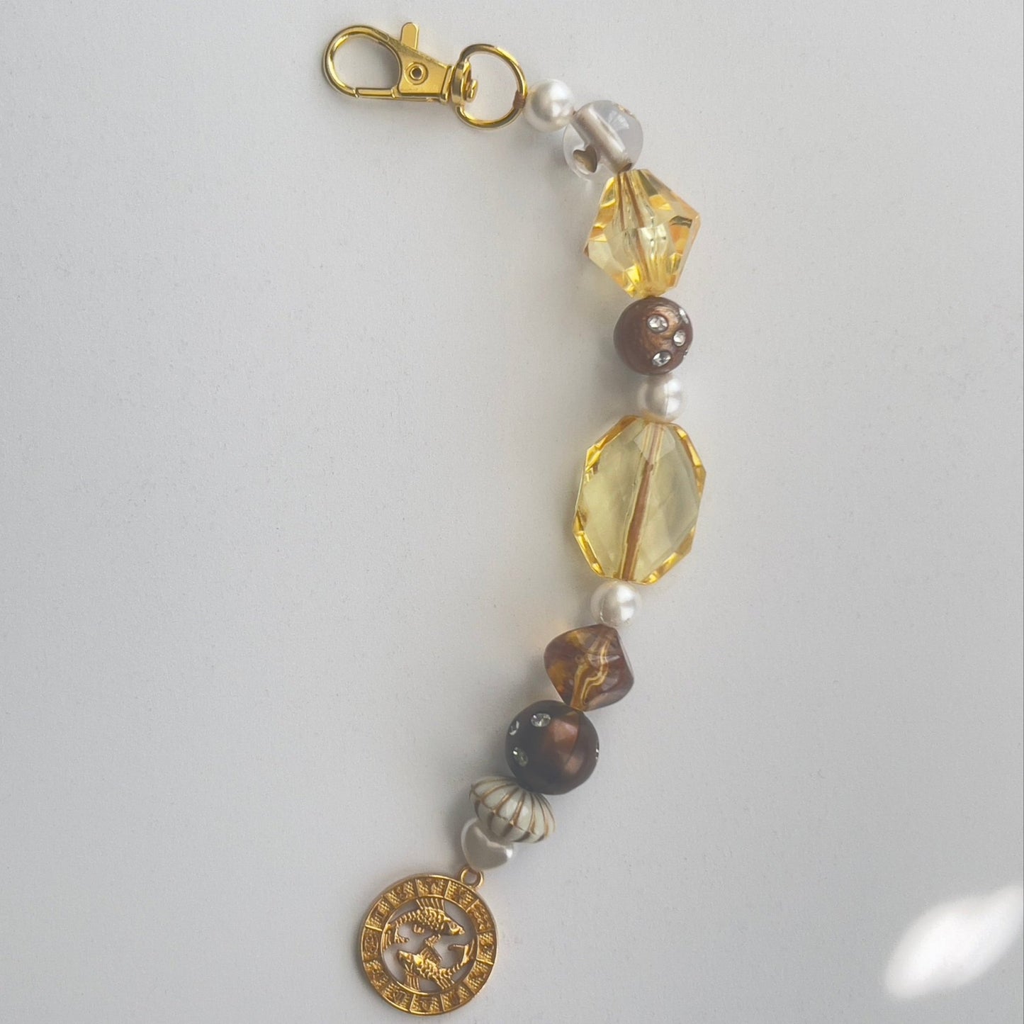 Pisces Beaded Bag Charm | Boho Chic Keychain Accessory - Distinct Designs