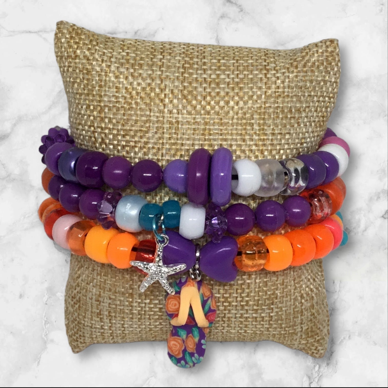Pony Beads Bracelet Set | Colorful Beaded Handmade Jewelry - Distinct Designs