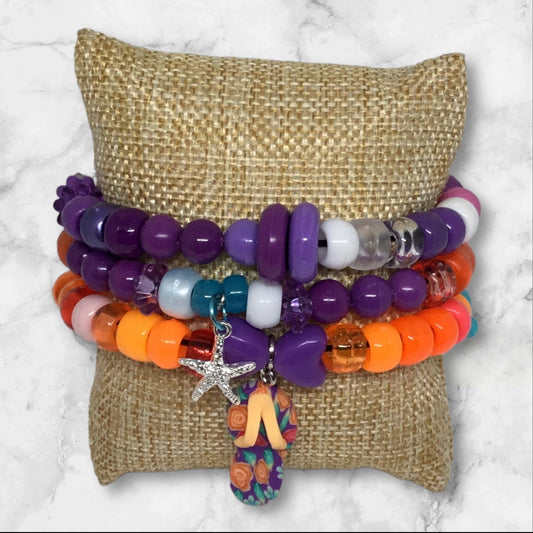 Pony Beads Bracelet Set | Colorful Beaded Handmade Jewelry - Distinct Designs
