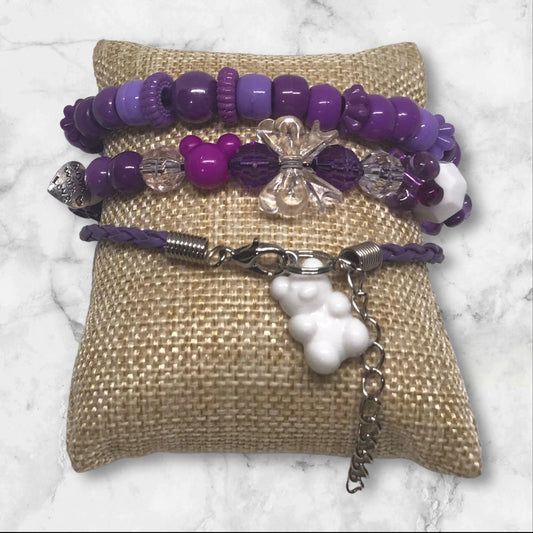 Pony Beads Friendship Bracelets | A Playful Pop of Cute Charms Handmade Jewelry - Distinct Designs