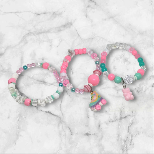 Skateeum | Pastel Beads Unique Roller Skater Stretch Bracelets - Distinct Designs