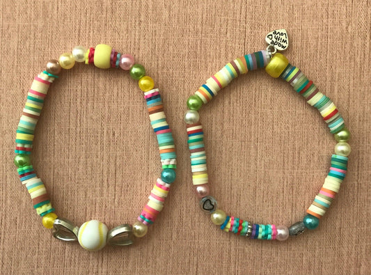 Tennis Ball Friendhip Bracelet Set | Sporty Chic Handmade Jewelry - Distinct Designs