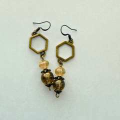 Vintage Inspired Glass Beads Dangle Earrings | Boho Charm & Nature - Inspired Elegance - Distinct Designs