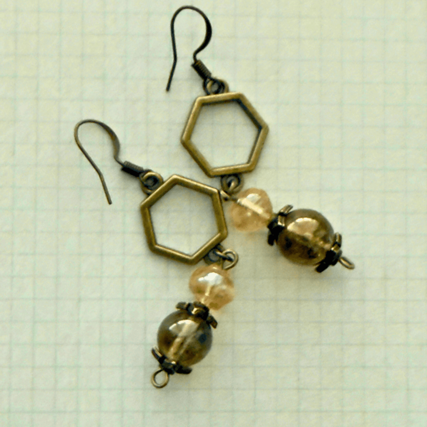 Vintage Inspired Glass Beads Dangle Earrings | Boho Charm & Nature - Inspired Elegance - Distinct Designs